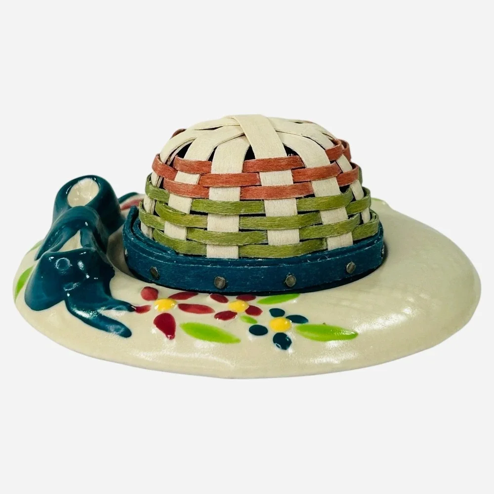 Longaberger MINIATURE SPRING BONNET Collectors Club‎ Basket & Base with Box 2013